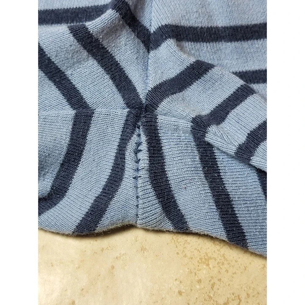 Mini Boden Blue Cotton‎ Striped Pajama Bottoms Elastic Waist Ribbed Ankle 9Y